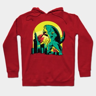 Godzilla monkey destroy city design Hoodie